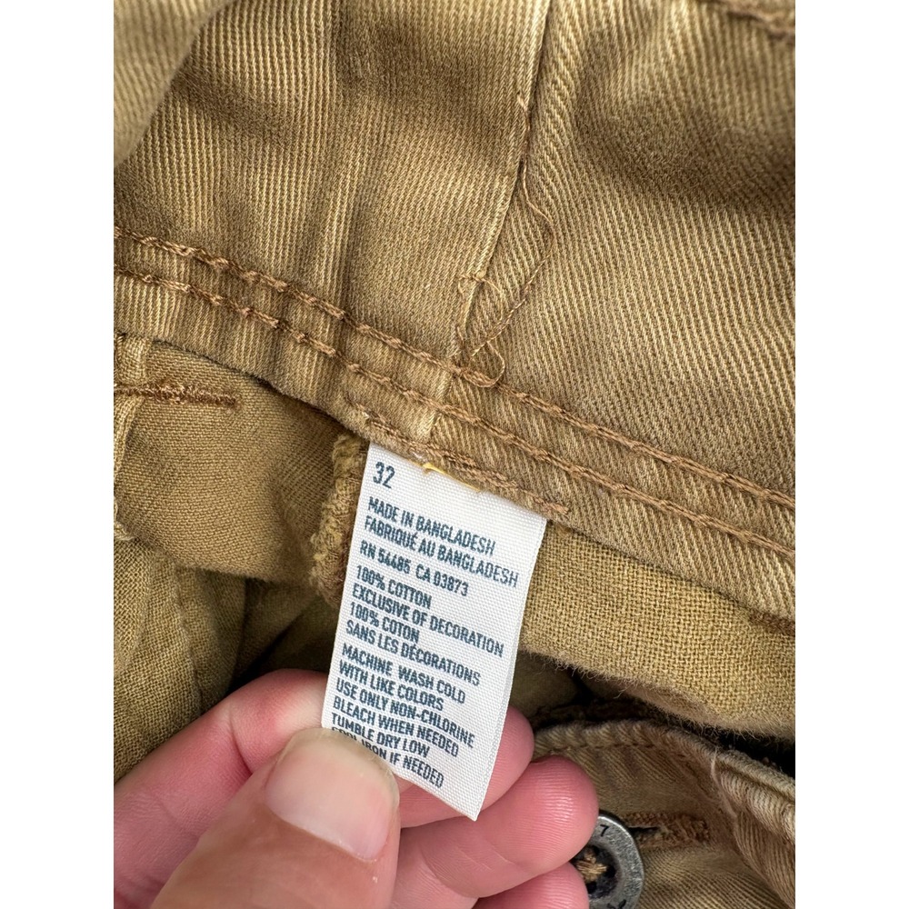 American Eagle Men's Khaki Chino Longboard Shorts Button Pockets, Size 32 - Picture 7 of 7